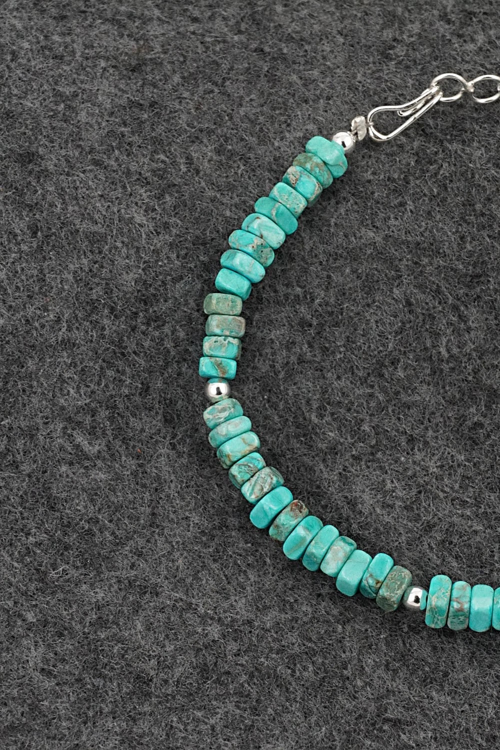 Turquoise & Sterling Silver Bracelet - Doreen Jake