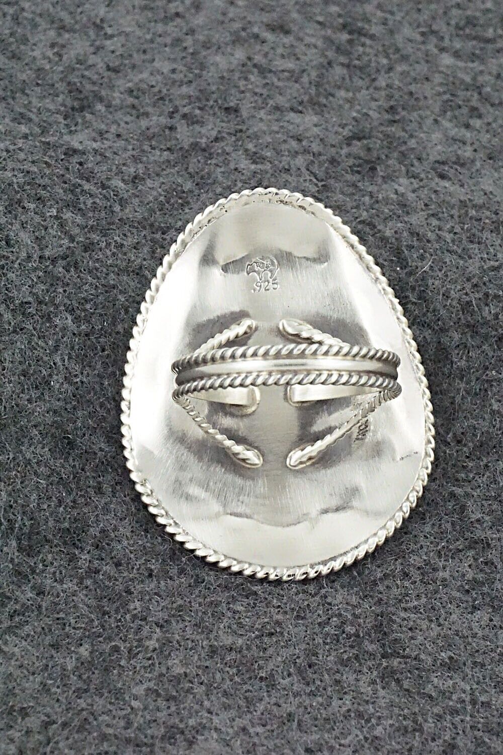 Turquoise & Sterling Silver Ring - Bobby Platero - Size 8.5