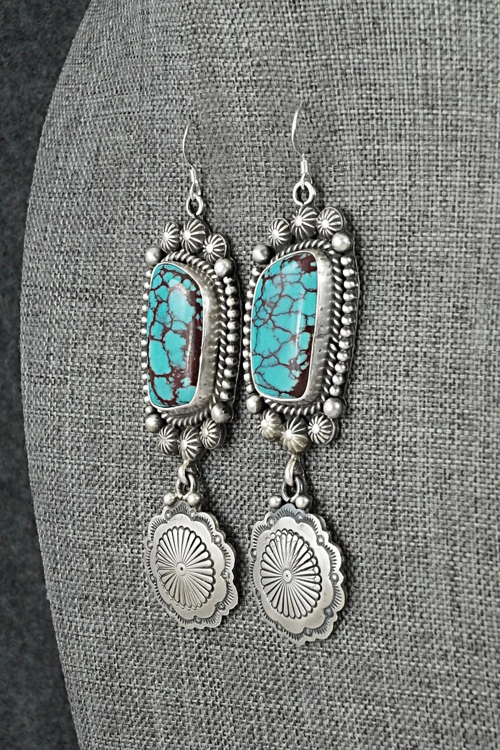 Turquoise & Sterling Silver Earrings - Michael Calladitto