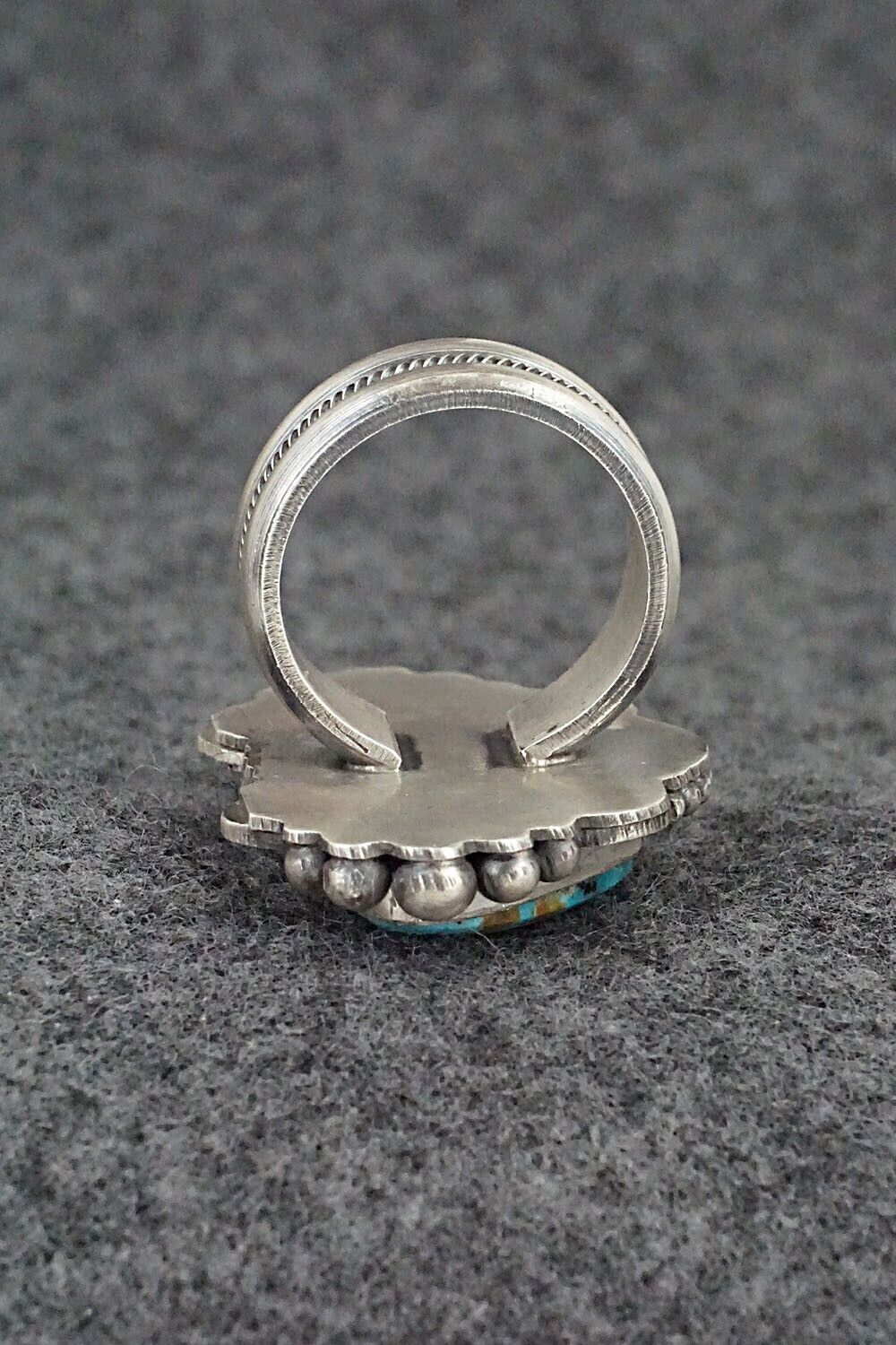 Turquoise & Sterling Silver Ring - Michael Calladitto - Size 8