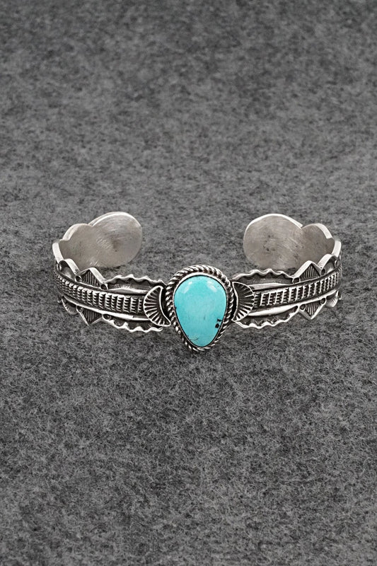 Turquoise & Sterling Silver Bracelet - Leonard Maloney