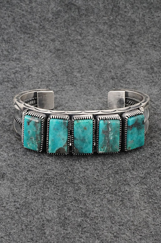 Turquoise & Sterling Silver Bracelet - Mark Yazzie