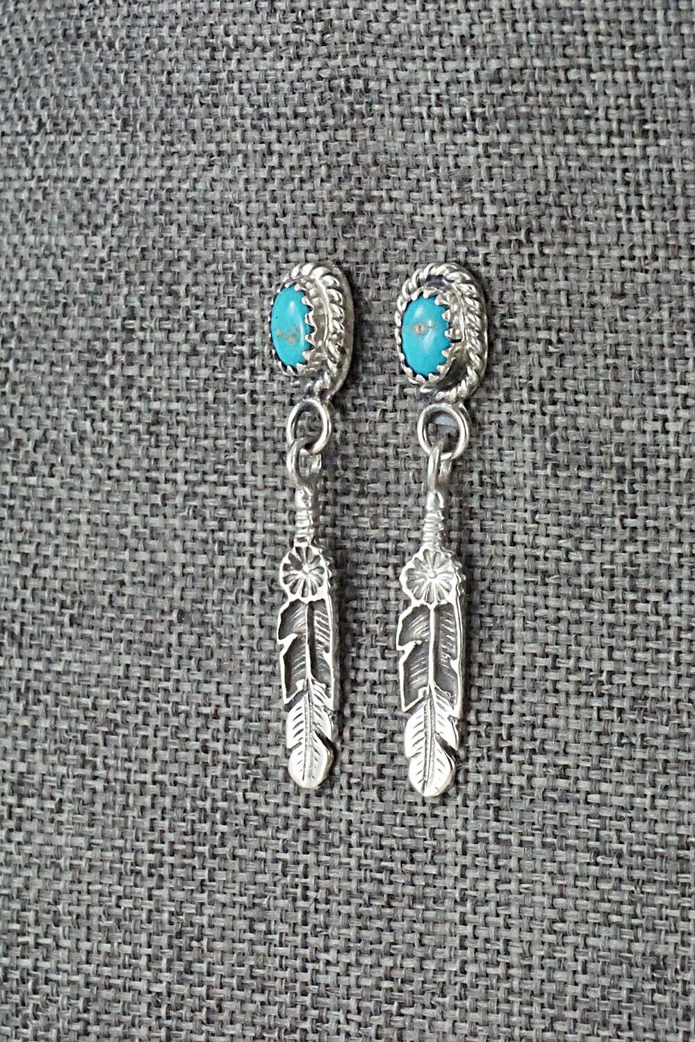 Turquoise and Sterling Silver Earrings - Emery Spencer