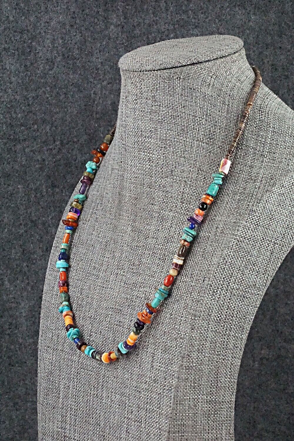 Multi-Stone and Sterling Silver Necklace - Helen Tsosie