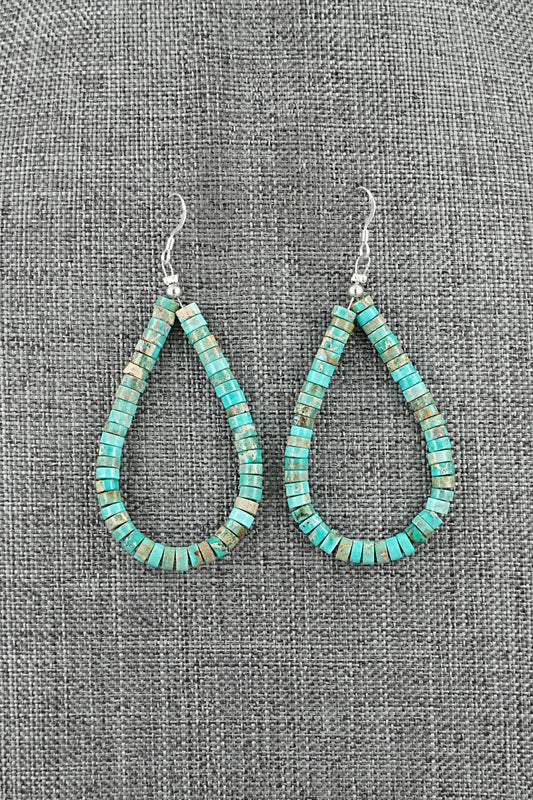 Turquoise & Sterling Silver Earrings - Doreen Jake