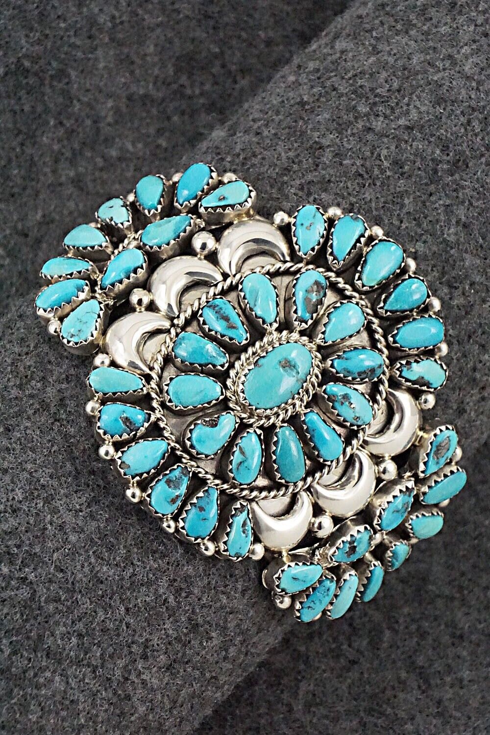 Turquoise & Sterling Silver Bracelet - Eunise Wilson
