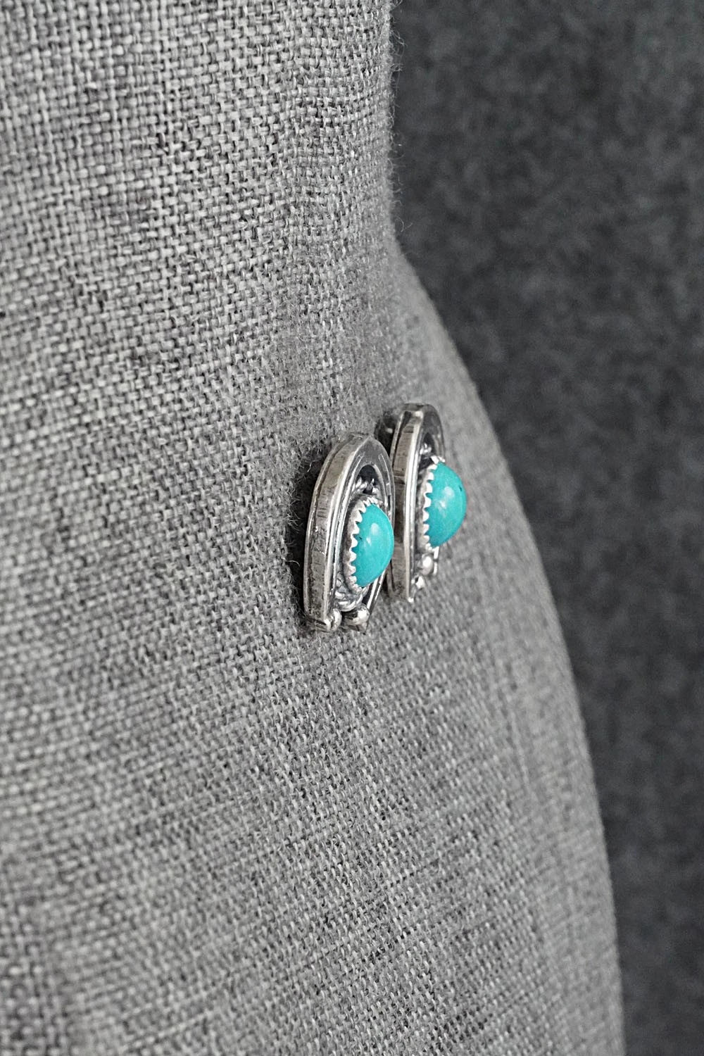 Turquoise & Sterling Silver Earrings - Annette Chiquito