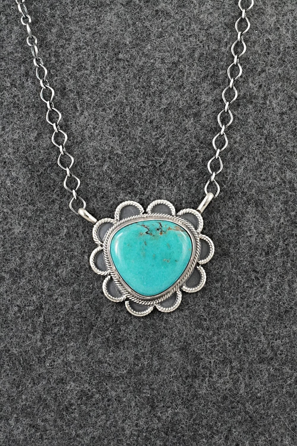 Turquoise & Sterling Silver Necklace - Darrin Livingston
