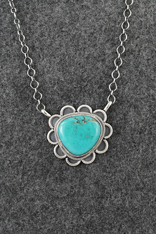Turquoise & Sterling Silver Necklace - Darrin Livingston