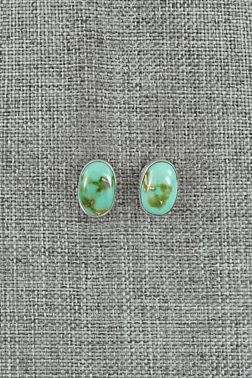 Turquoise & Sterling Silver Earrings - Eugene Gruber