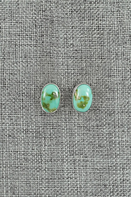 Turquoise & Sterling Silver Earrings - Eugene Gruber