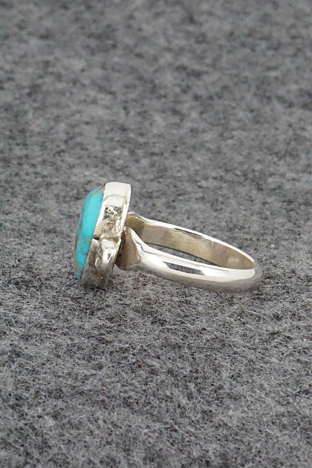 Turquoise & Sterling Silver Ring - Priscilla Reeder - Size 7.5