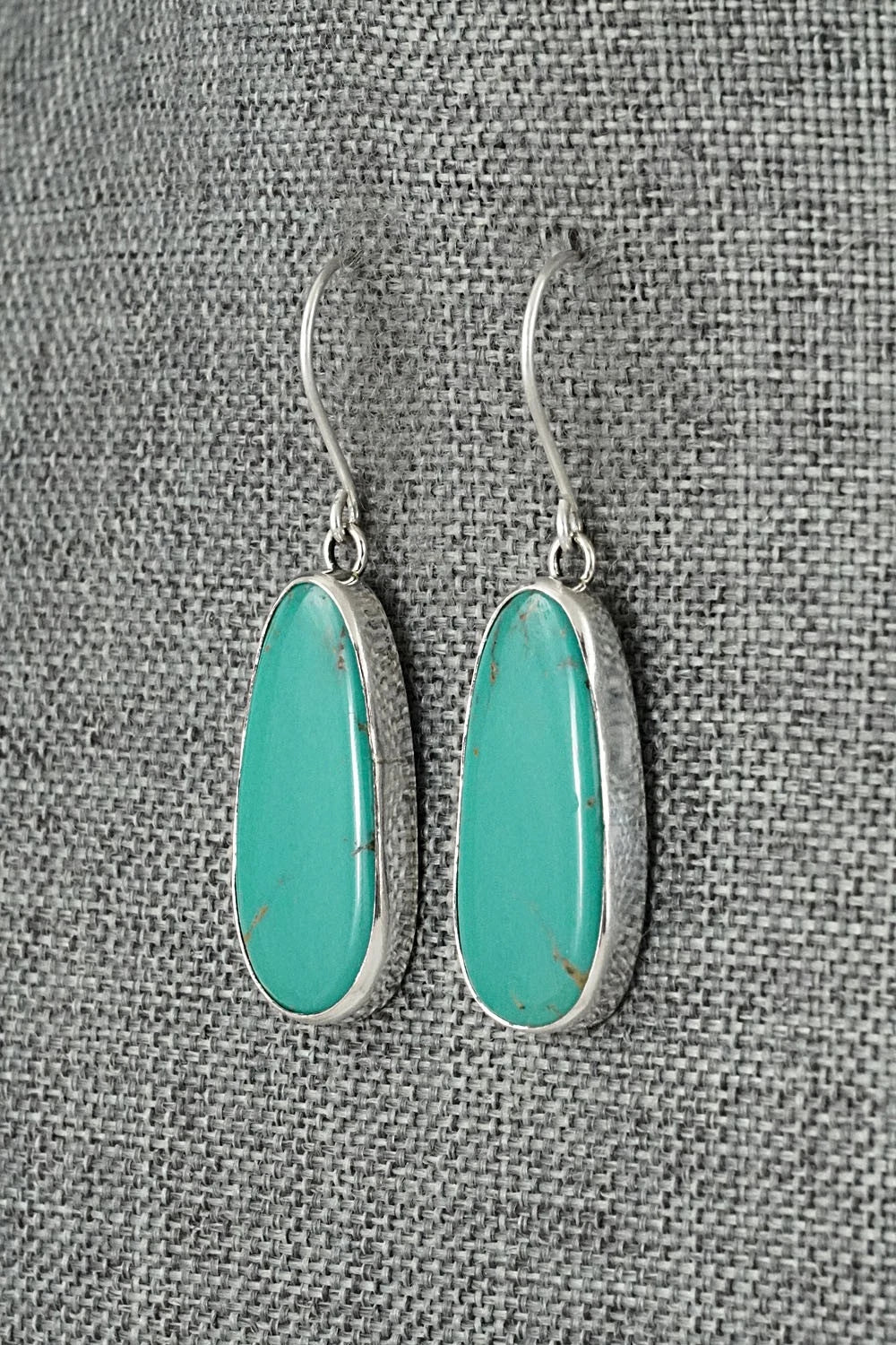Turquoise & Sterling Silver Earrings - Eugene Gruber