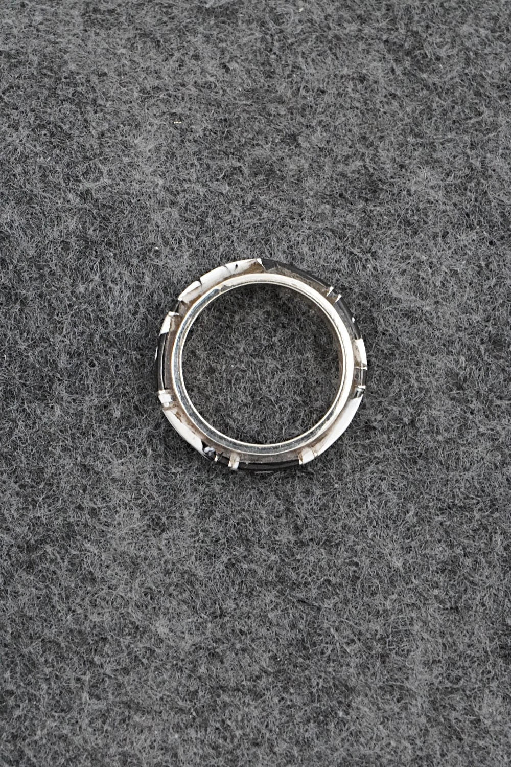 White Buffalo & Sterling Silver Ring - Terrance Panteah - Size 7