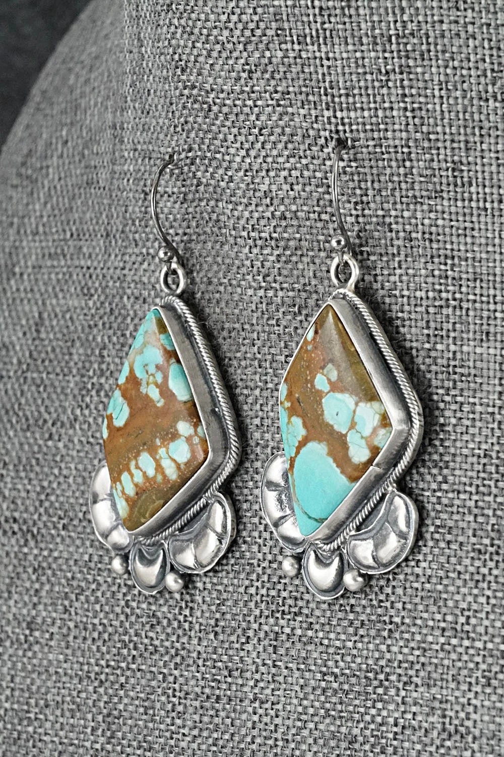 Turquoise & Sterling Silver Necklace and Earrings Set - Paul Livingston