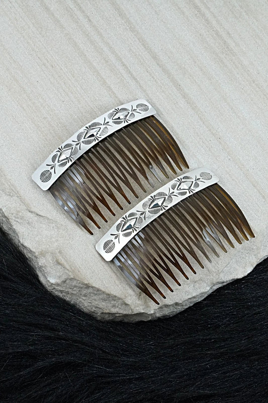 Sterling Silver Hair Combs - Bertha Begay