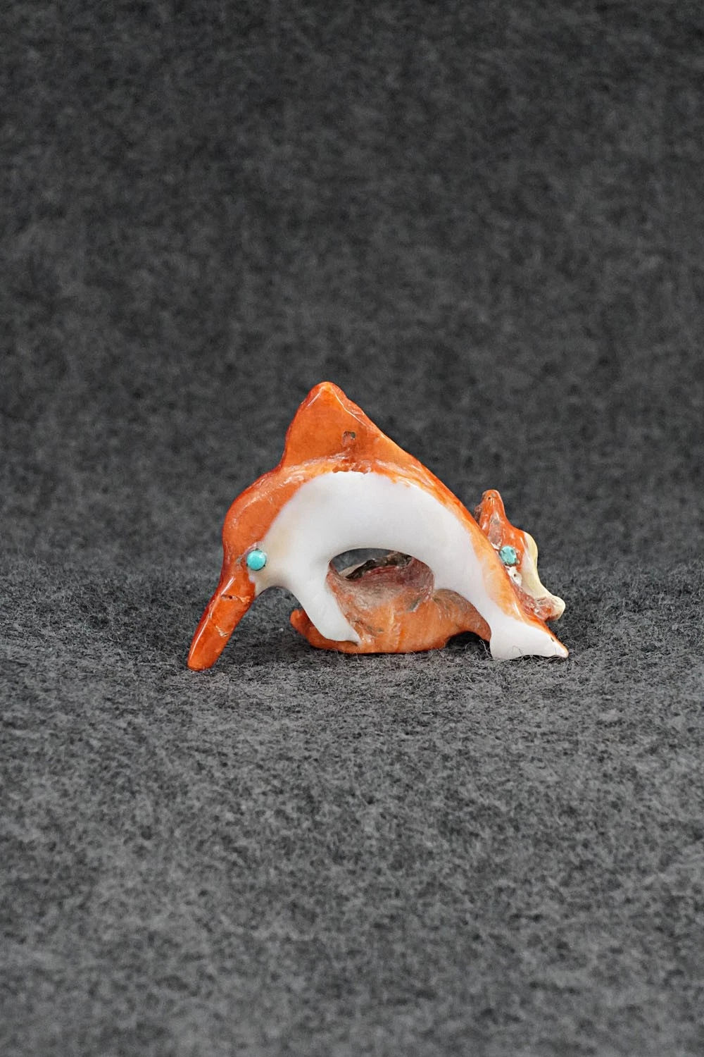 Dolphin Zuni Fetish Carving - Erick Lonjose