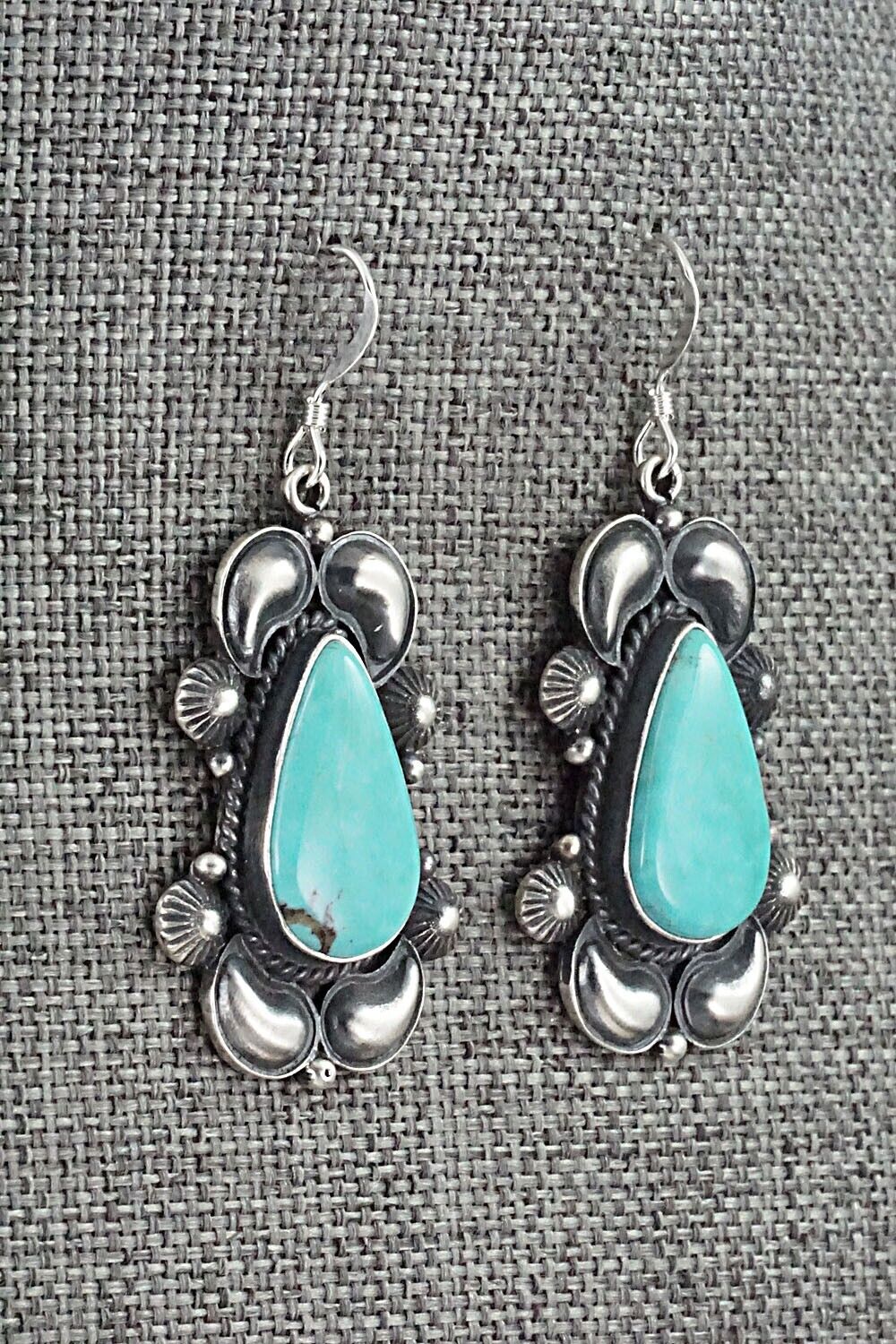 Turquoise & Sterling Silver Necklace and Earrings Set - Derrick Gordon