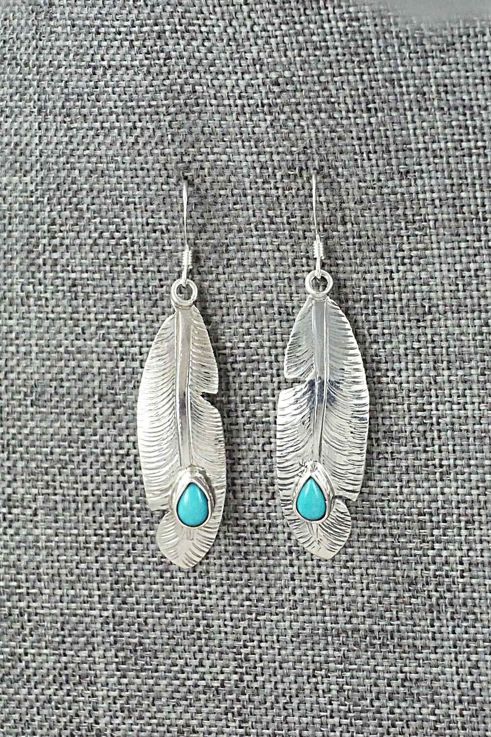 Turquoise & Sterling Silver Earrings - Genevieve Francisco