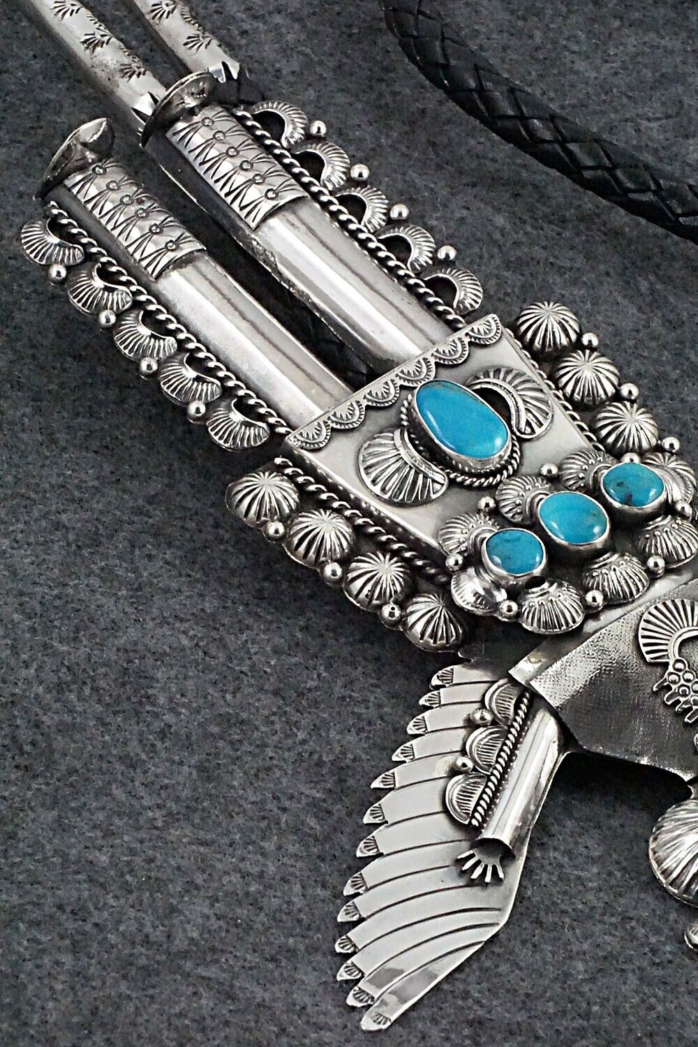 Turquoise & Sterling Silver Bolo Tie - Garrett Hale