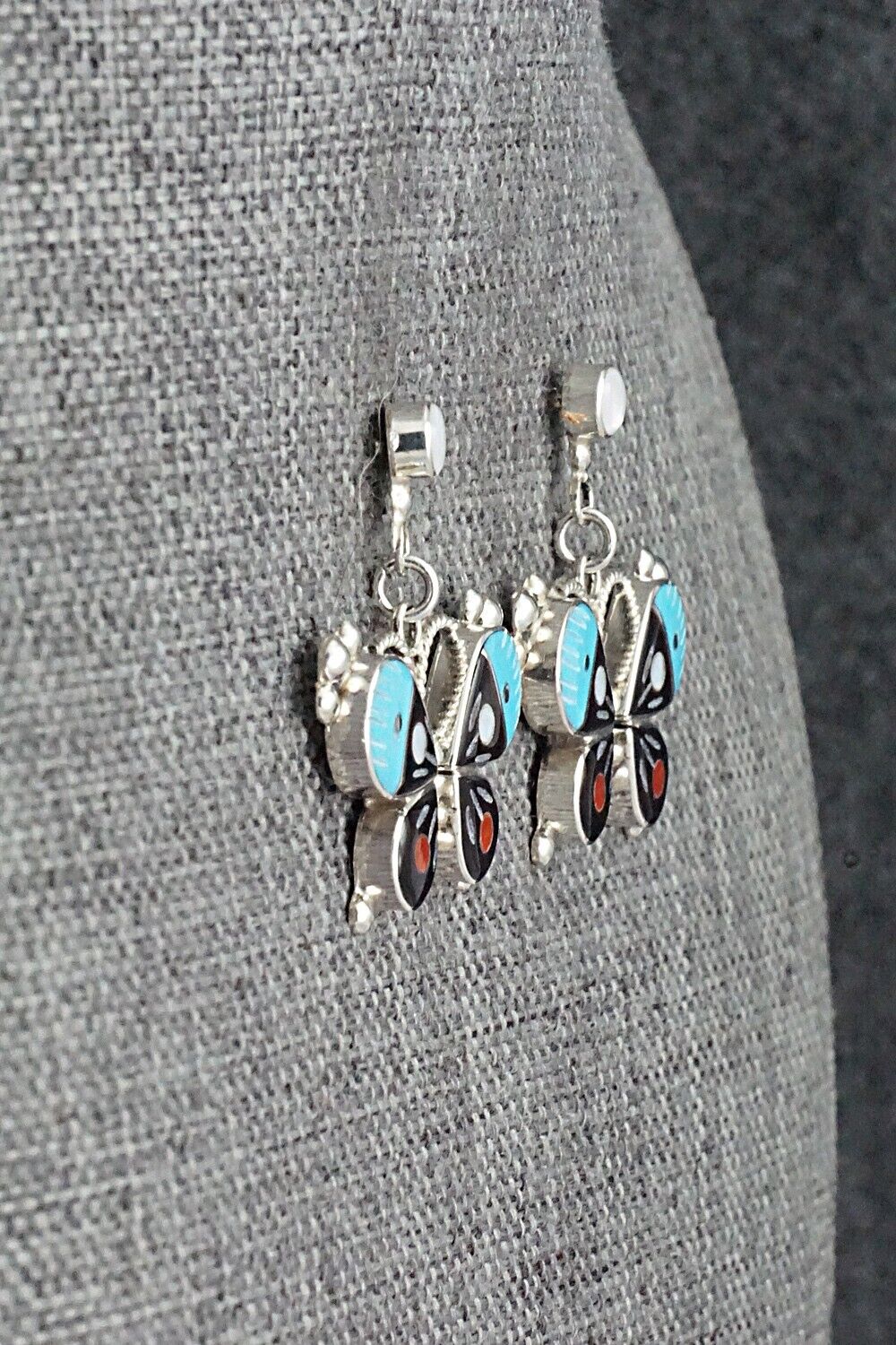 Multi-Stone & Sterling Silver Earrings - Lyndon Ahiyite