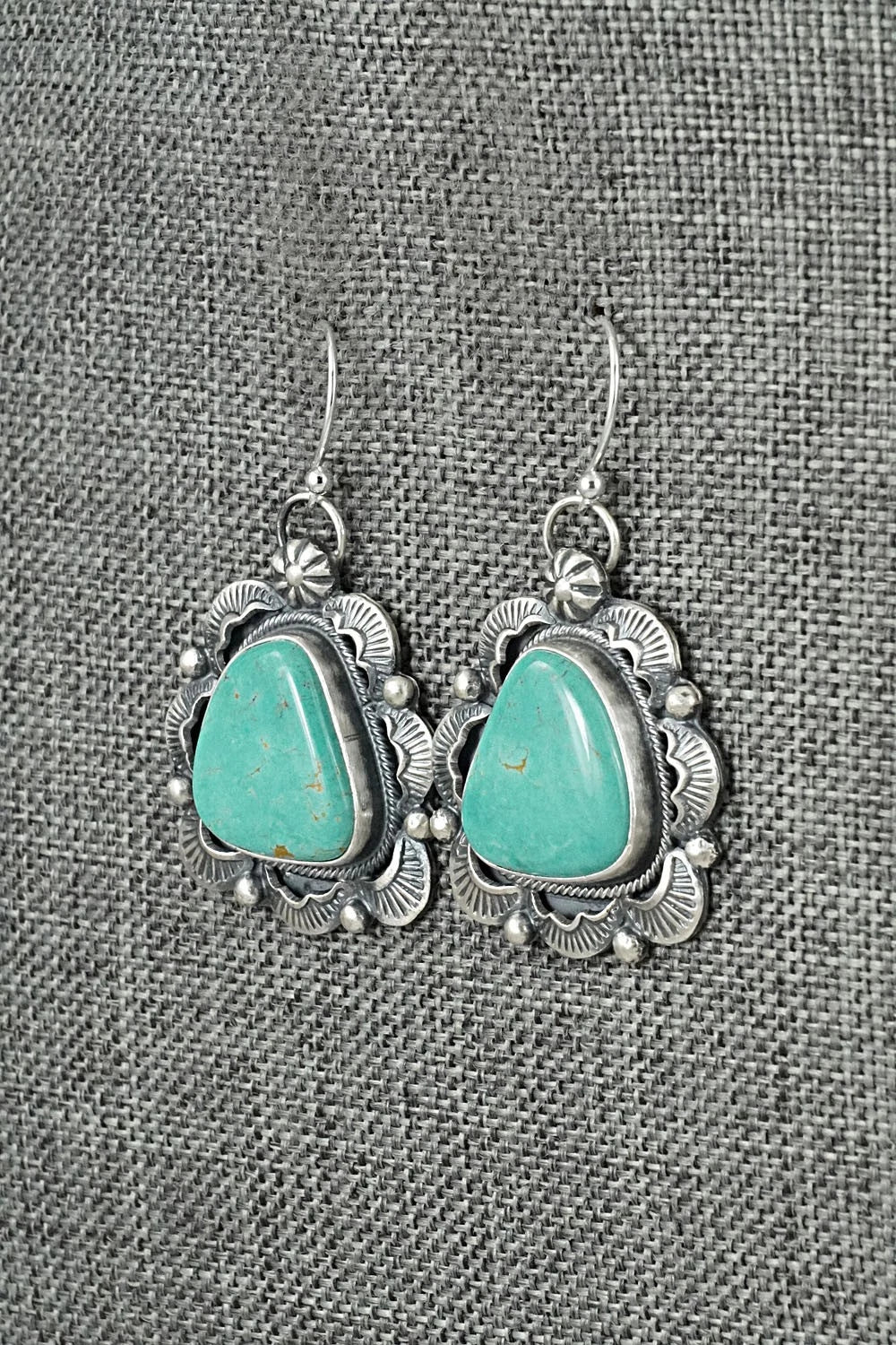 Turquoise & Sterling Silver Earrings - Jackson Hoskie