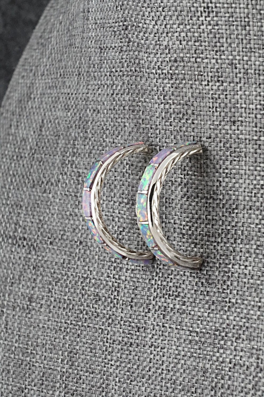 Opalite & Sterling Silver Earrings - Malcolm Chavez