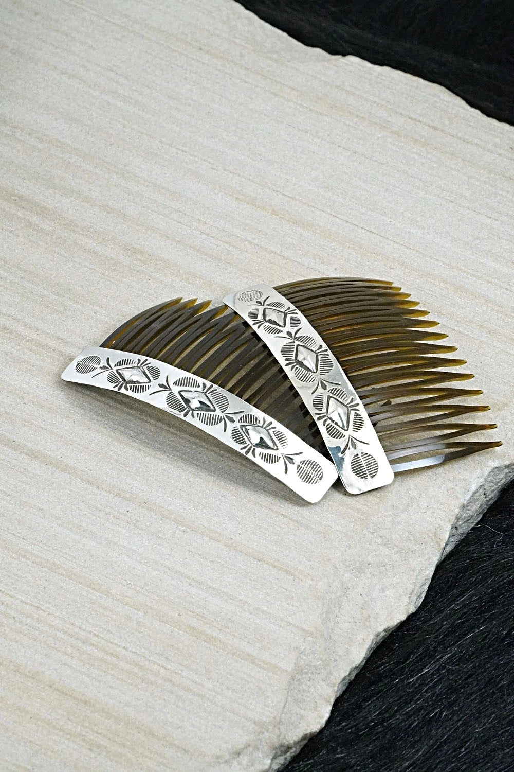 Sterling Silver Hair Combs - Bertha Begay