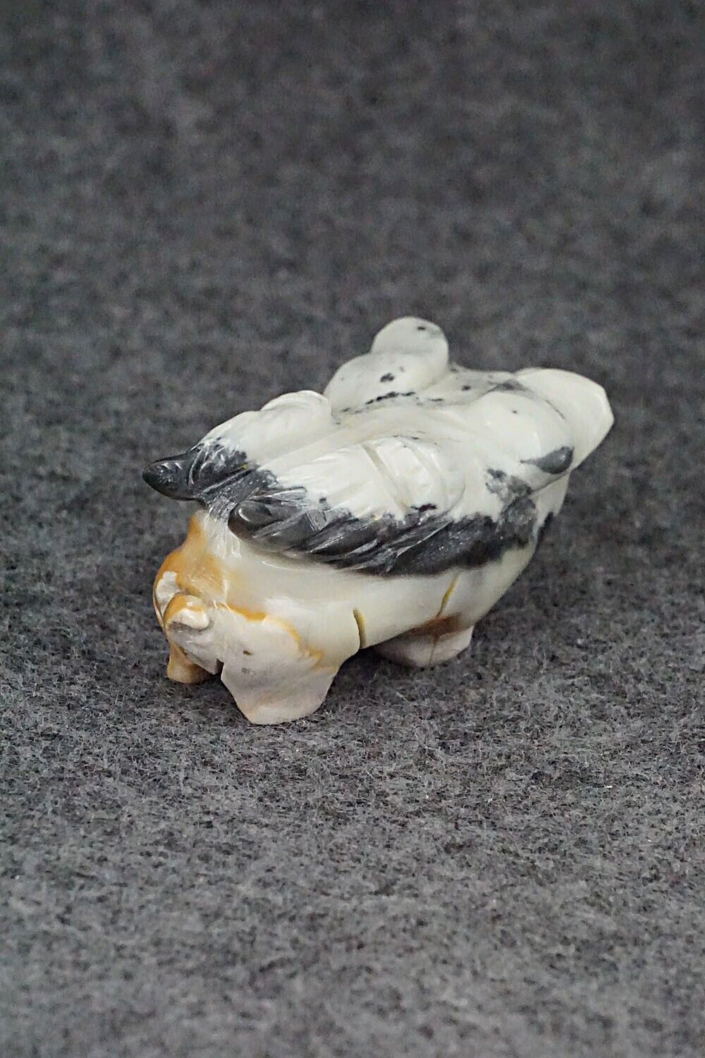 Pig With Wings Zuni Fetish Carving - Stanton Hanaweeka
