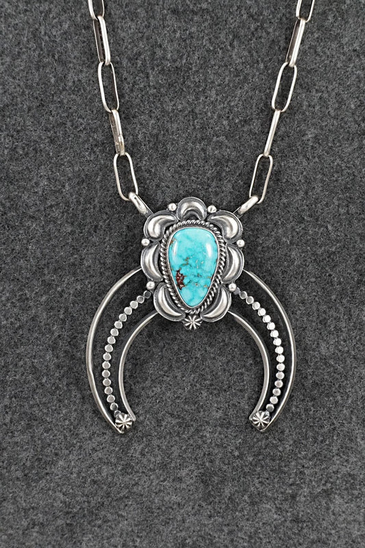 Turquoise & Sterling Silver Necklace - Raymond Delgarito