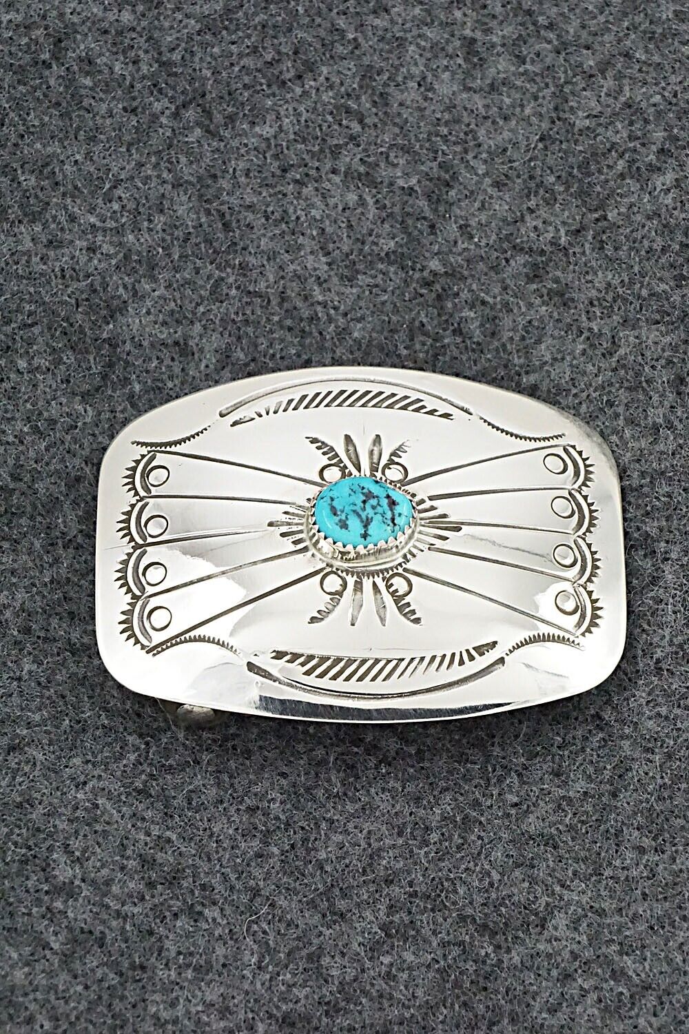 Turquoise & Sterling Silver Belt Buckle - Jolene Begay