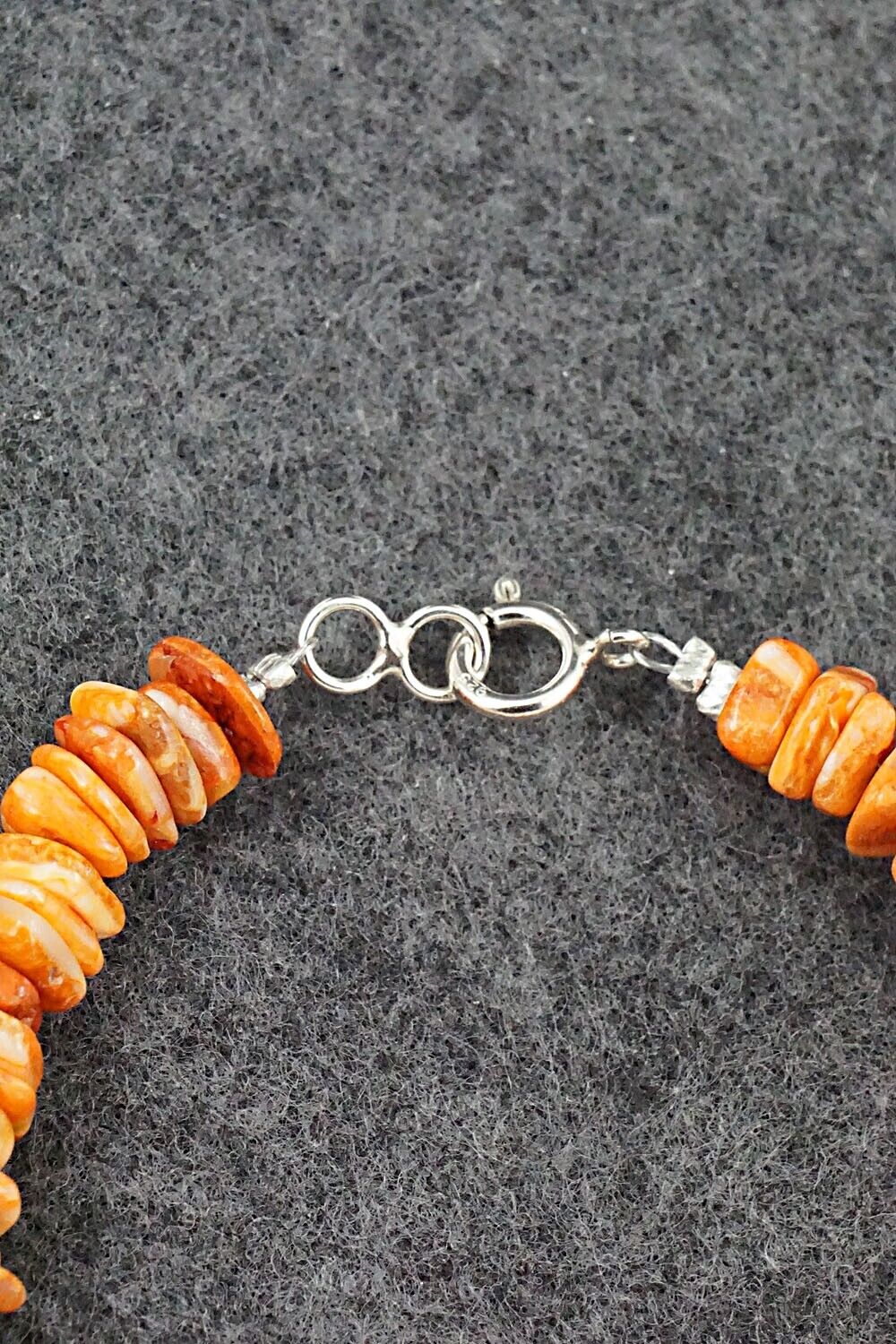 Spiny Oyster & Sterling Silver Bracelet - Louise Joe