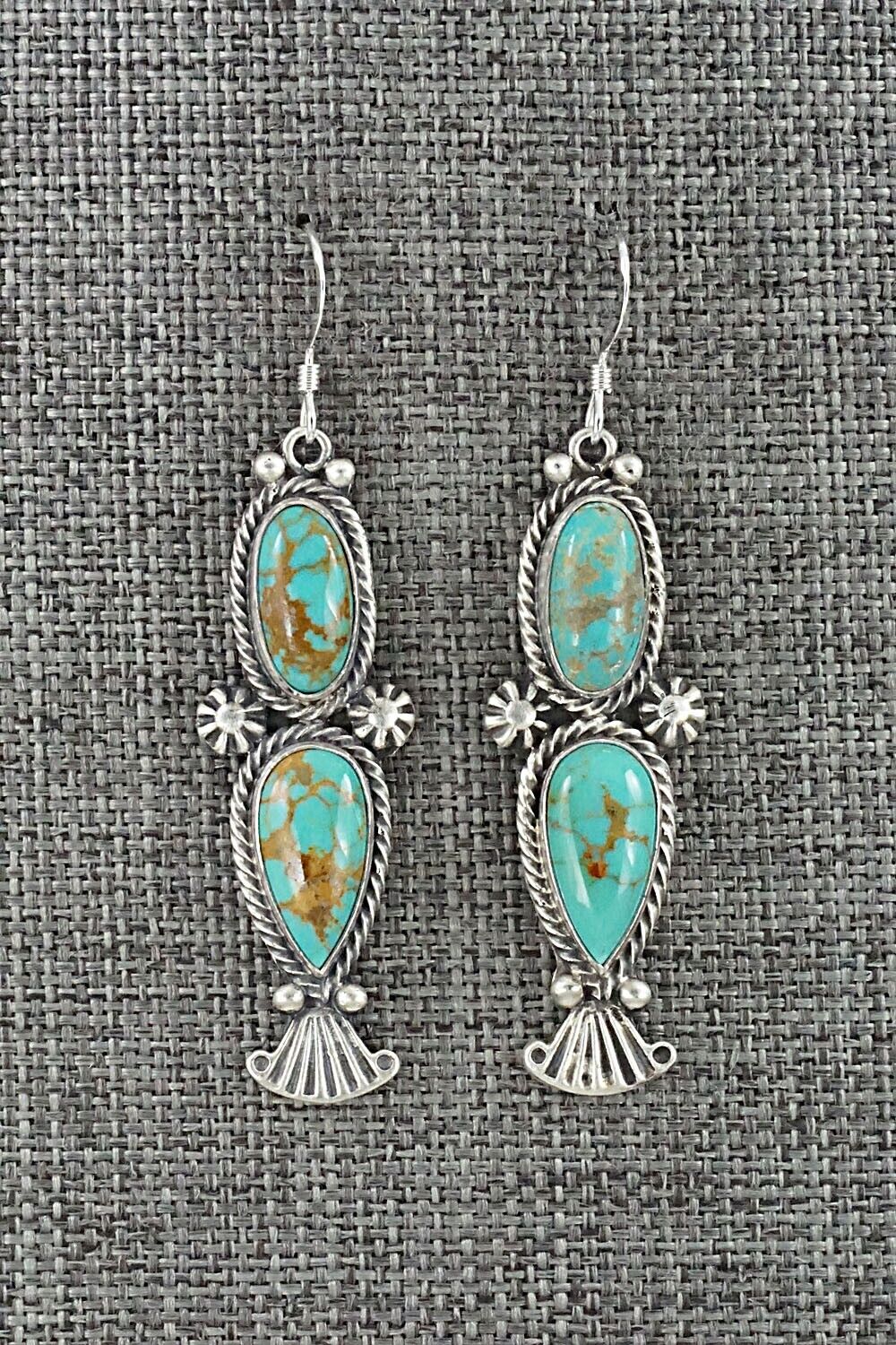 Turquoise & Sterling Silver Earrings - Verley Betone
