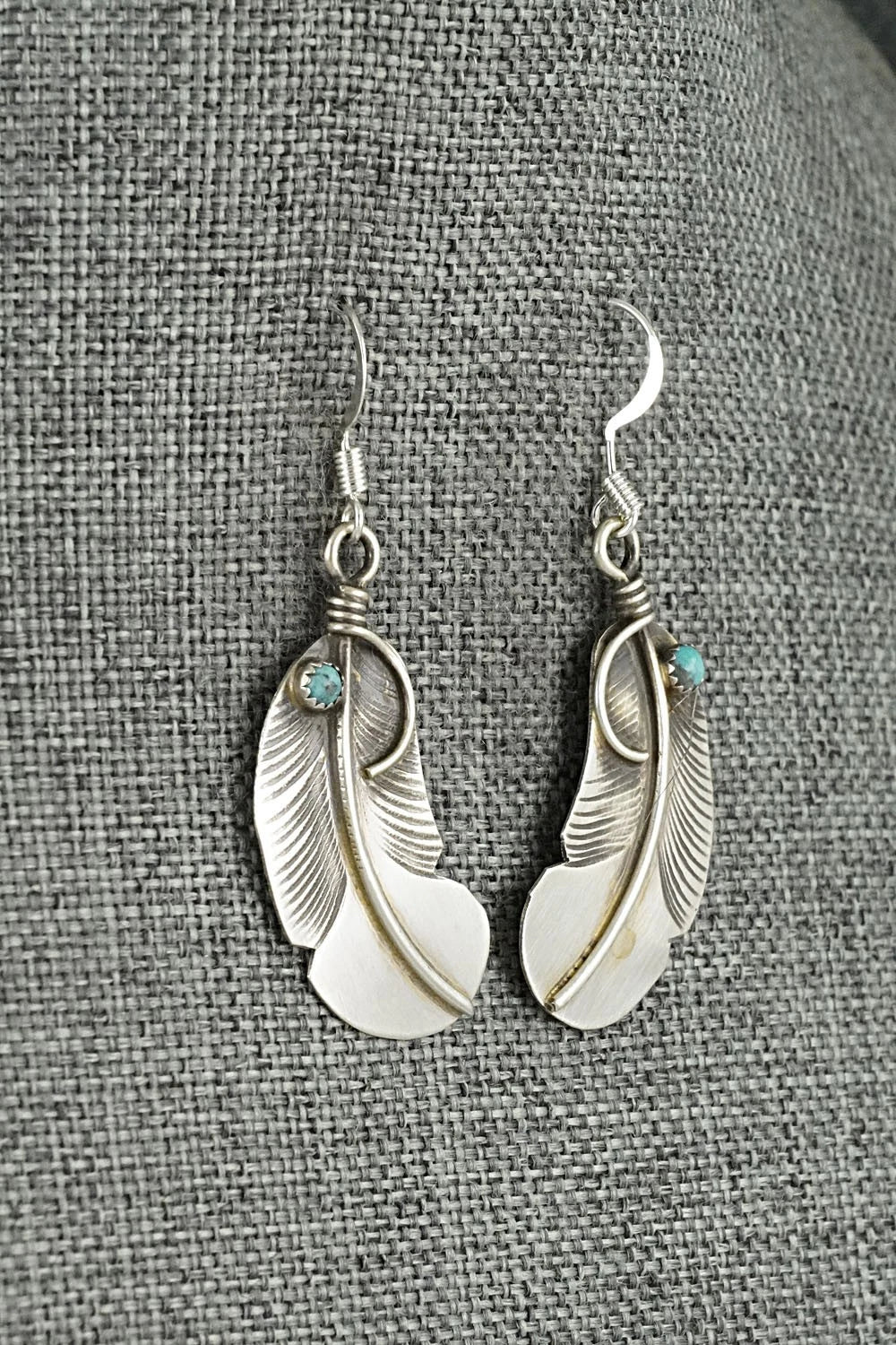 Turquoise & Sterling Silver Earrings - Chris Charlie