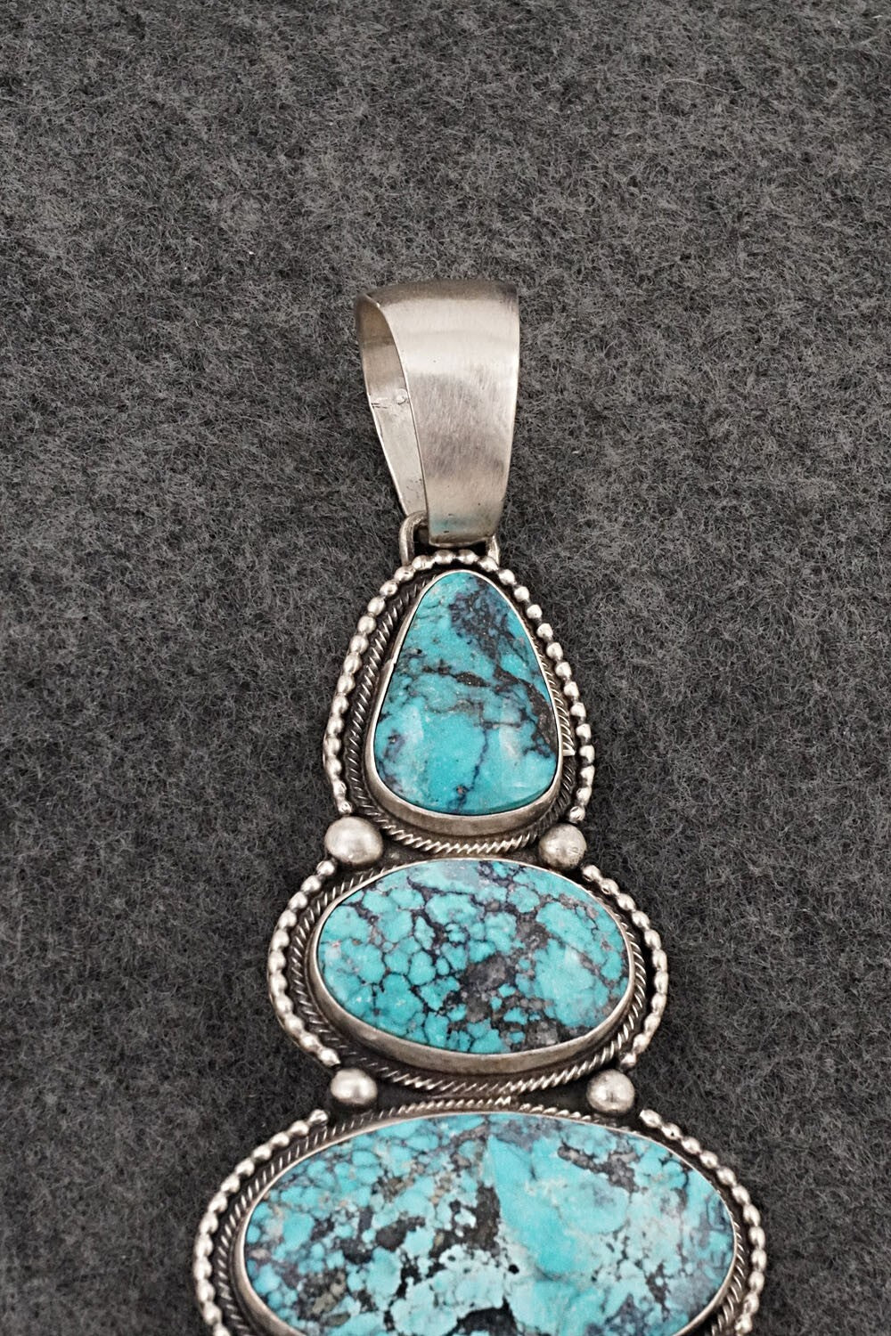 Turquoise & Sterling Silver Pendant - Bobby Johnson