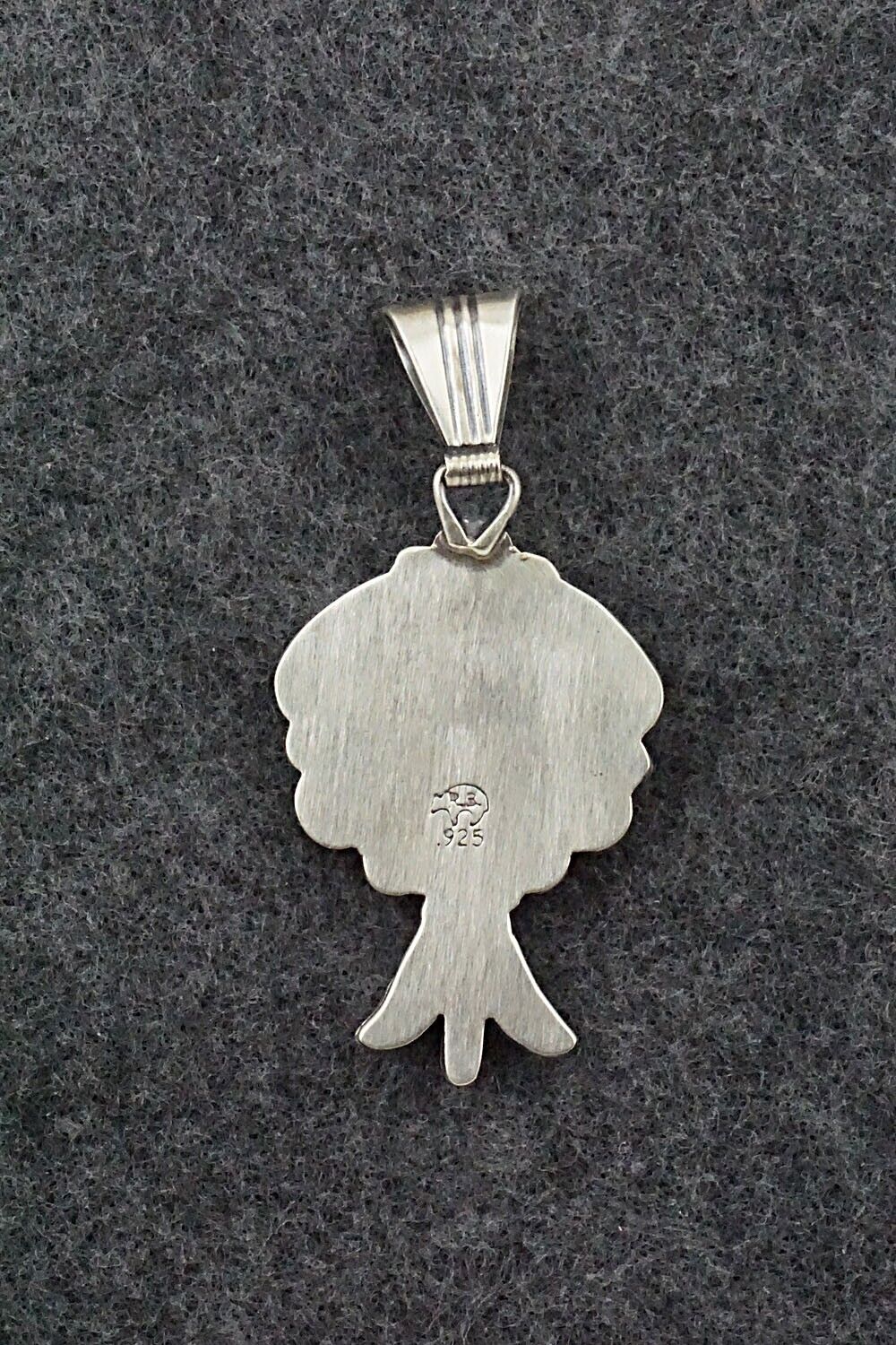 Turquoise and Sterling Silver Pendant - Bobby Platero