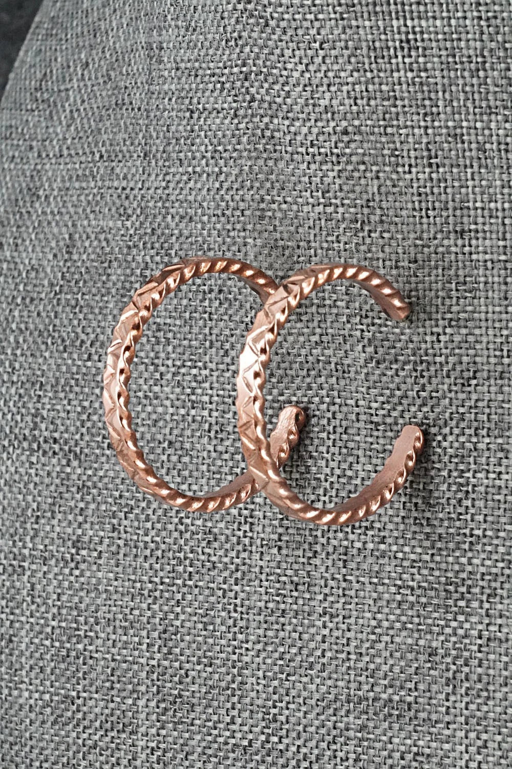 Copper Hoop Earrings - Elaine Tahe