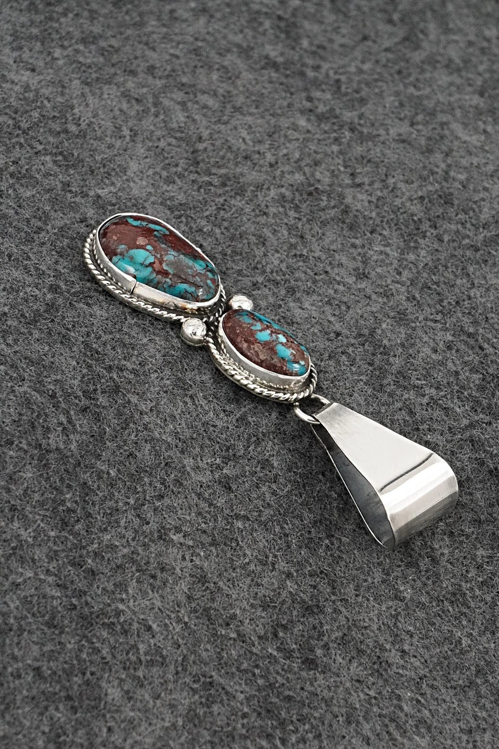 Turquoise & Sterling Silver Pendant - Eugene Gruber