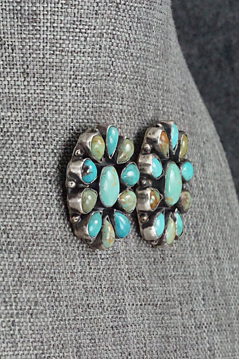 Turquoise & Sterling Silver Earrings - Kee Cook