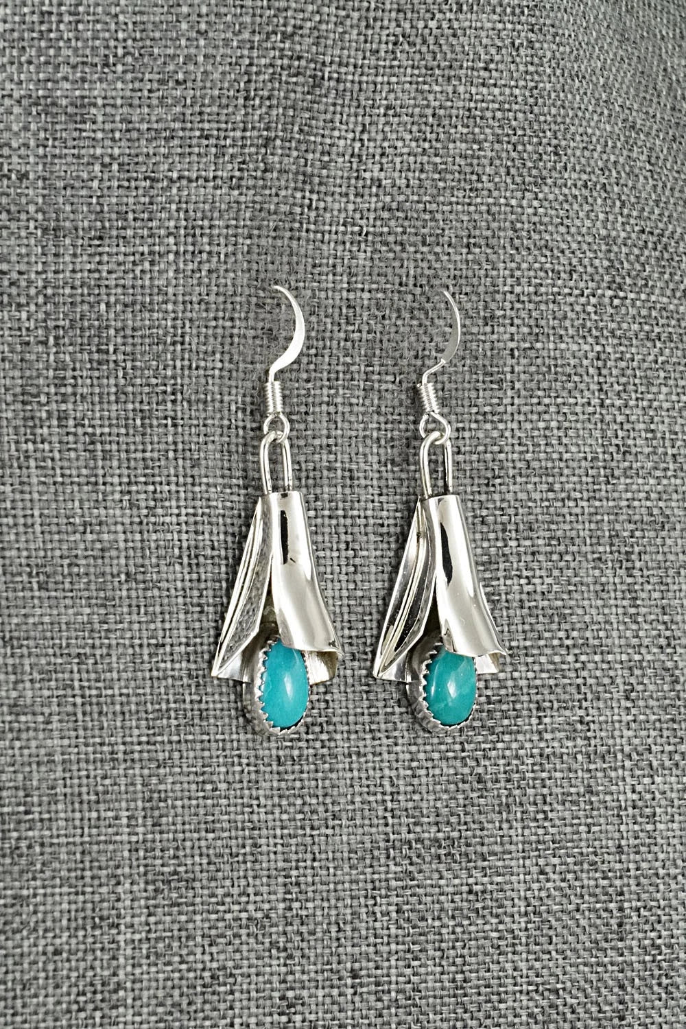 Turquoise & Sterling Silver Earrings - Louise Yazzie