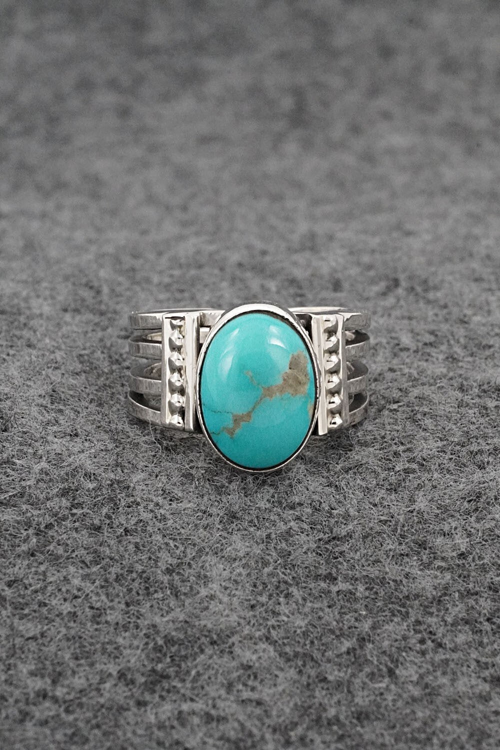 Turquoise & Sterling Silver Ring - Thomas Yazzie - Size 7
