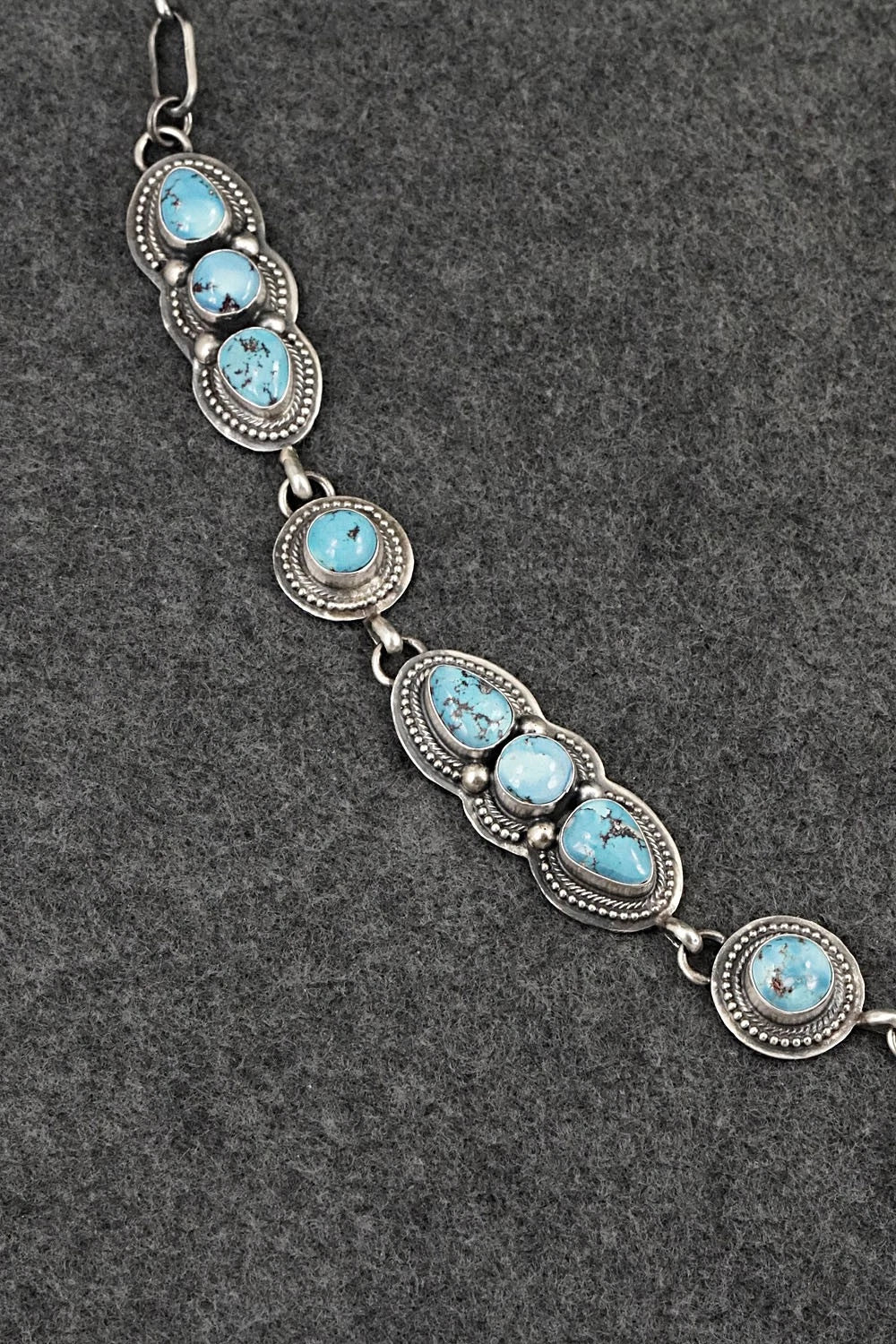 Turquoise & Sterling Silver Necklace and Earrings Set - Kathleen Livingston