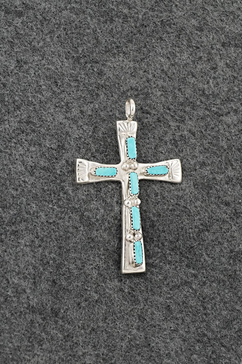 Turquoise & Sterling Silver Pendant - Verona Quam