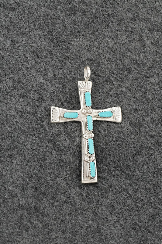 Turquoise & Sterling Silver Pendant - Verona Quam