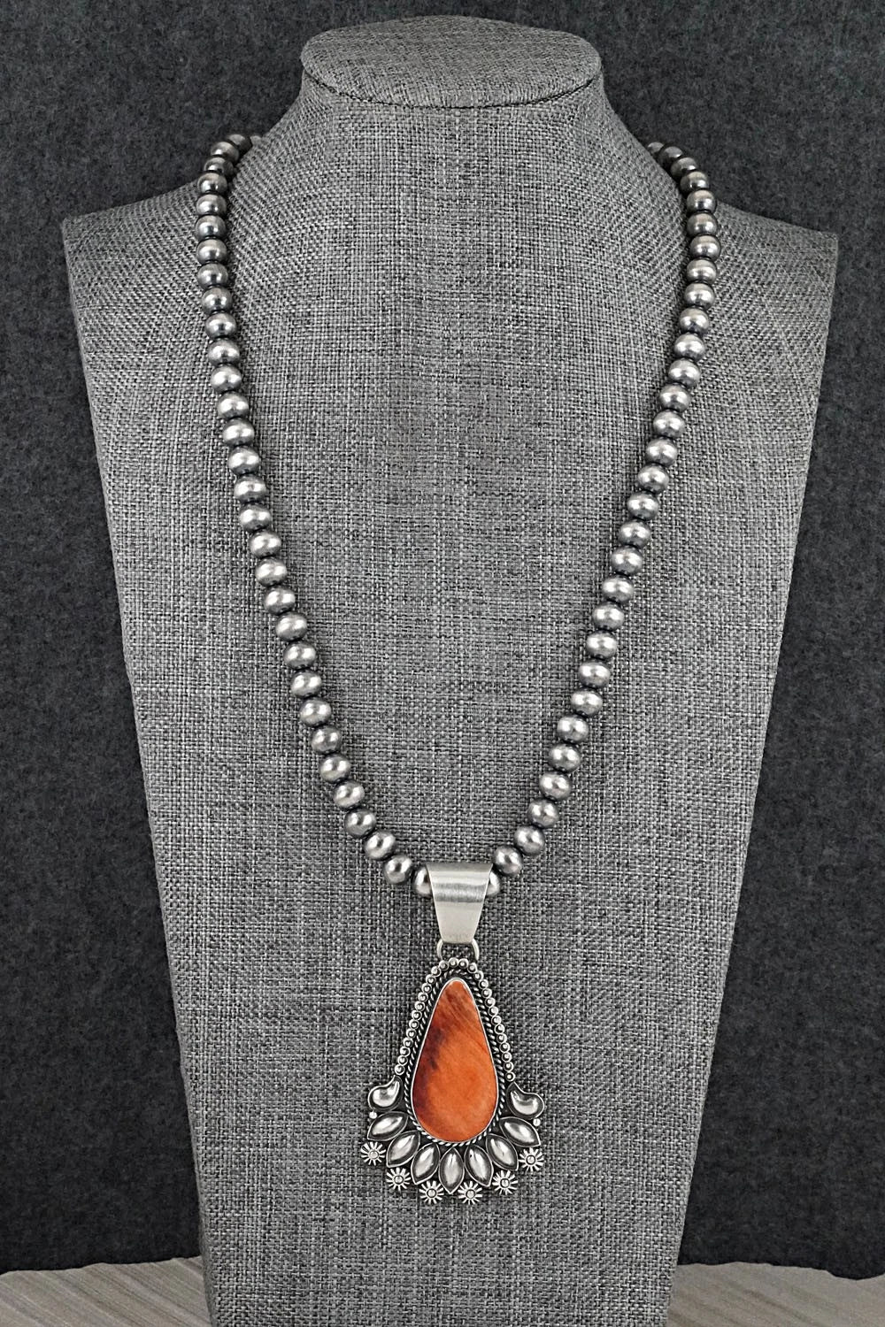 Spiny Oyster & Sterling Silver Necklace - Derrick Gordon