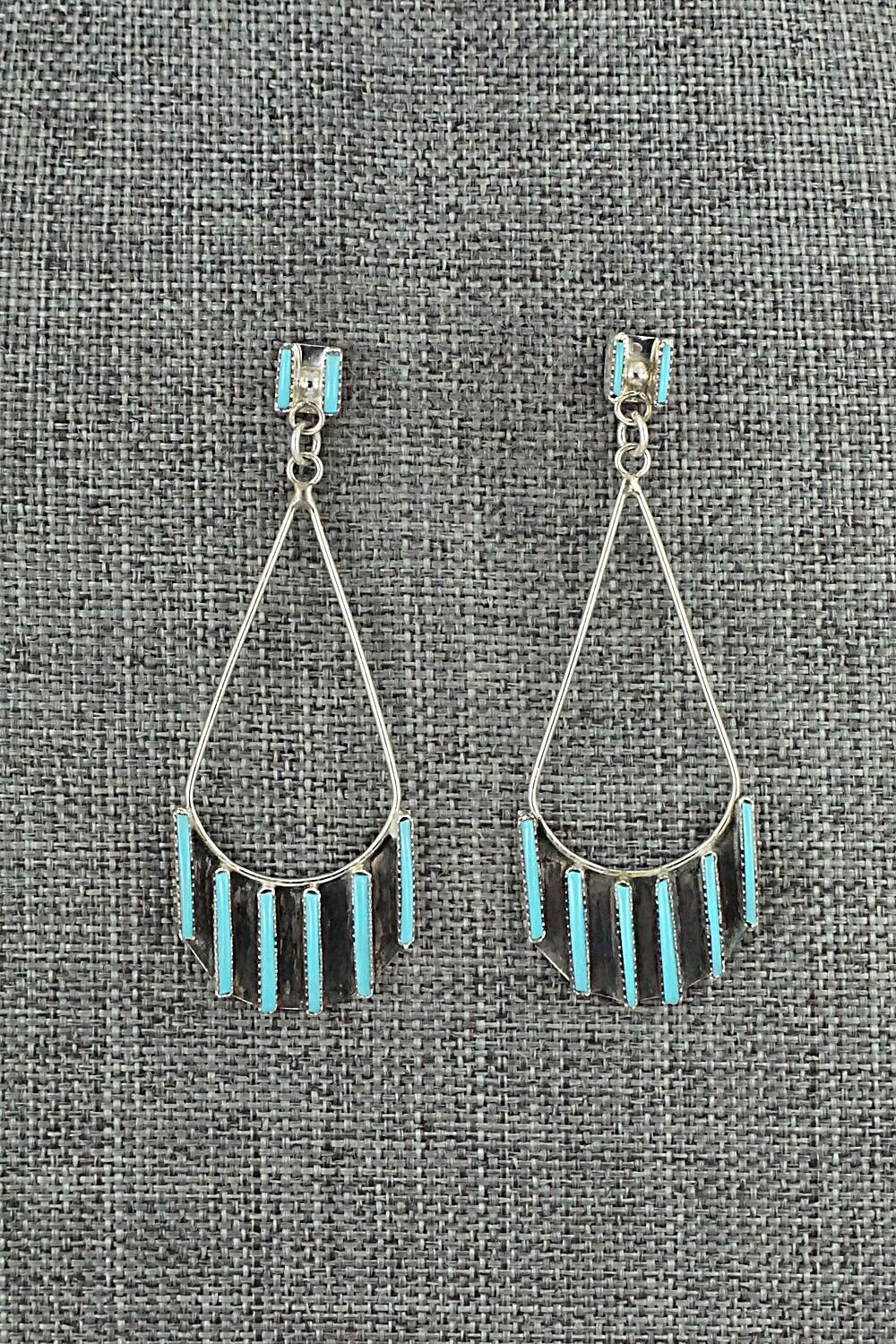 Turquoise & Sterling Silver Earrings - Ashley Laate