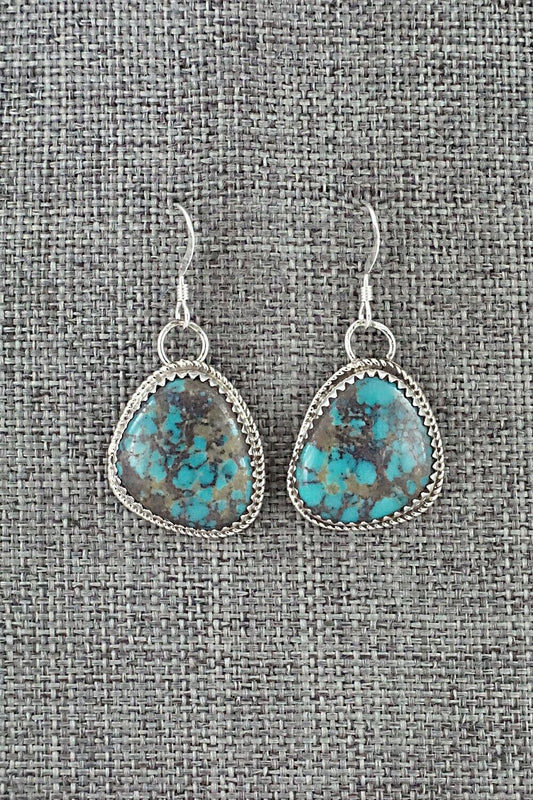 Turquoise & Sterling Silver Earrings - Ernest Hawthorne