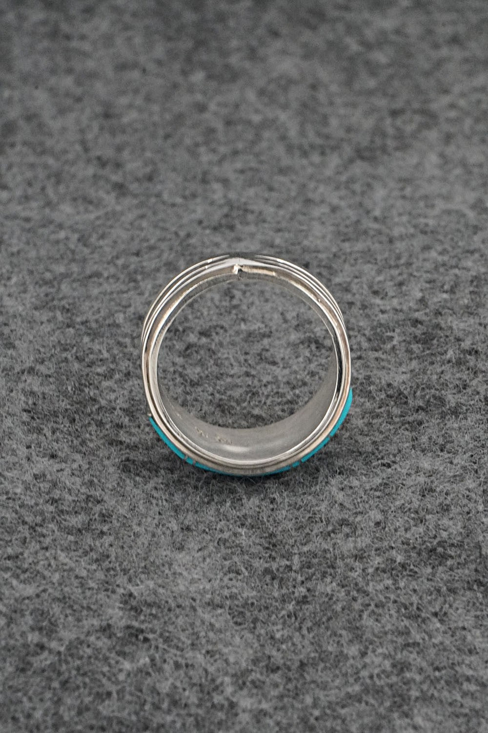 Turquoise & Sterling Silver Ring - Wilbert Muskett Jr. - Size 8