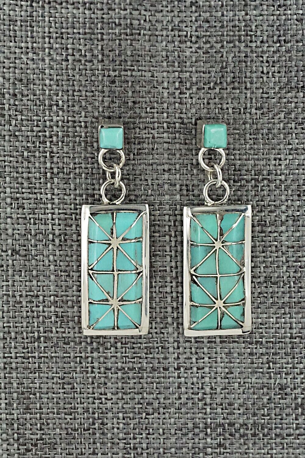 Turquoise & Sterling Silver Earrings - Gloria Tucson