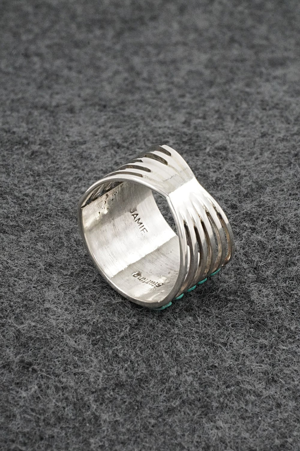 Turquoise & Sterling Silver Ring - Jamie Johnson - Size 9
